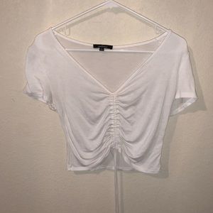 white crop top